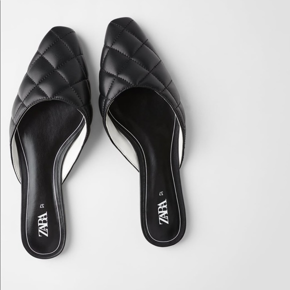 ZARA BNWT Quilted Flats - Picture 1 of 6